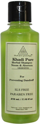 

Khadi Pure Herbal Neem & Aloevera Shampoo SLS-Paraben Free(210 ml)