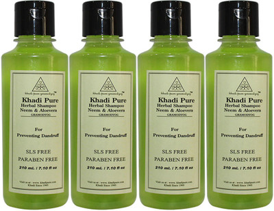 

Khadi Pure Herbal Neem & Aloevera Shampoo SLS-Paraben Free(840 ml)