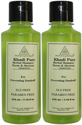 

Khadi Pure Herbal Neem & Aloevera Shampoo SLS-Paraben Free(420 ml)