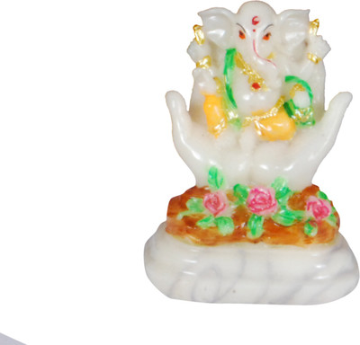 

SSM Marble Look Hindu God Shri Ganesh statue lord Ganesha idol Bhagwan Ganpati 9cm Decorative Showpiece - 0 cm(Marble, Multicolor)
