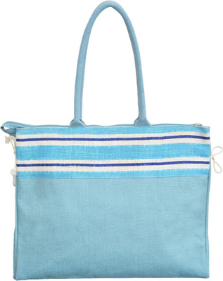 

Earthbags Men & Women Casual Blue Jute, Cotton Hand-held Bag