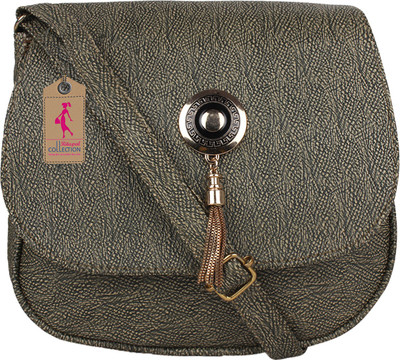 

Ritupal Collection Women Formal Grey PU Sling Bag