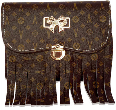 

ExoticCollectionss Girls Casual Brown PU Sling Bag