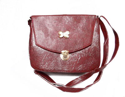 

fashion maniac Women Casual Red Leatherette Sling Bag