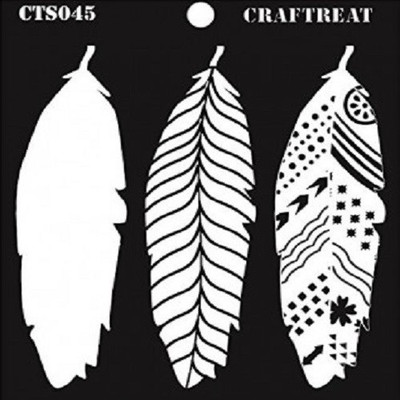 

Craftreat CTS045 Feathers Layered Stencil(Pack of 1, 6x6 inch)