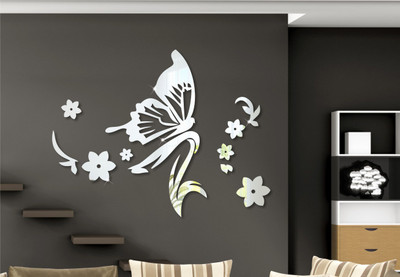 

Naveed arts  Acrylic Sticker Sticker(Pack of 12, Silver mirror