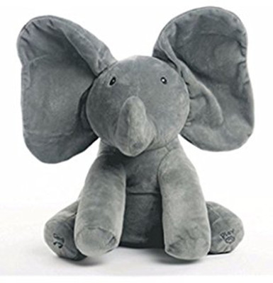 

Esclusivo PEEK-A-BOO INTERACTIVE ELEPHANT STUFFED TOY FULL GREY - 30 cm(Grey)