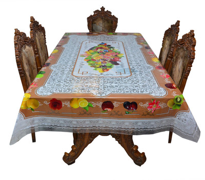 

The Trendy Printed 8 Seater Table Cover(Multicolor, PVC)