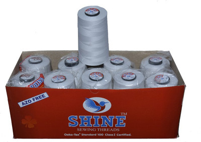 

shine sewing thread light grey Thread(5000 m Pack of10)