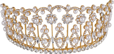

Pink Rose Crown(Gold, White, Pack of 1)