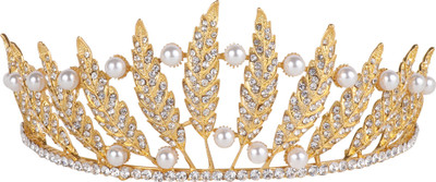 

Pink Rose Crown(Gold, White, Pack of 1)