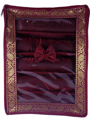 

Bagaholics 5 Rods Bangle Organizer Box Jewelry Storage Case Makeup and Jewellery Vanity Box(Maroon)