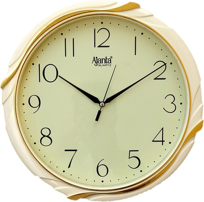 AJANTA Analog 28 cm X 28 cm Wall Clock(Beige, With Glass)