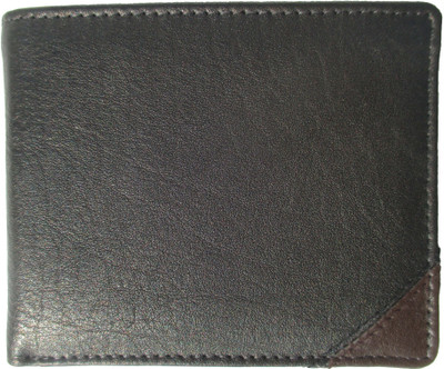 

MAtAF Men Multicolor Genuine Leather Wallet(8 Card Slots), Black