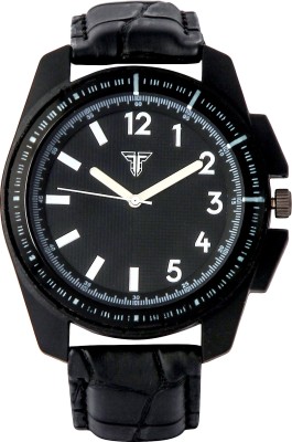 Traktime Marine Analogue Complete Black Round Dial Leather Strap Watch  - For Men   Watches  (Traktime)