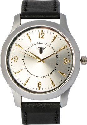 Traktime Gold Analog Round Dial Leather Strap Watch  - For Men   Watches  (Traktime)