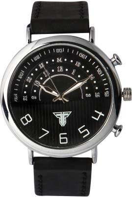 Traktime Halograph 3D Analogue Black Round Dial Leather Strap Watch  - For Men   Watches  (Traktime)