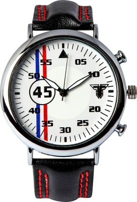 Traktime Daytona Speedmaster Analog Designer White Round Dial Leather Strap Watch  - For Men   Watches  (Traktime)