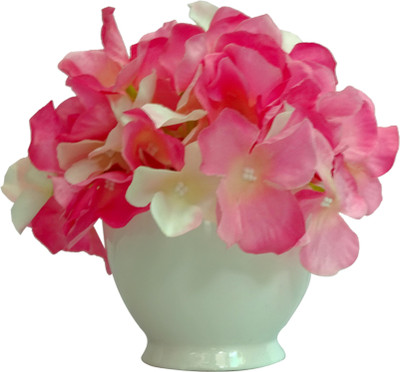 

HOB Pink Assorted Artificial Flower with Pot(5.5 inch, Pack of 1)