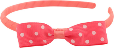 

Pikaboo Fuchsia Grograin Polka Bow Hair Band(Pink)