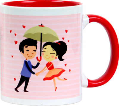 Floweraura Wonderful Wife Ever Ceramic Mug(350 ml), Multicolor
