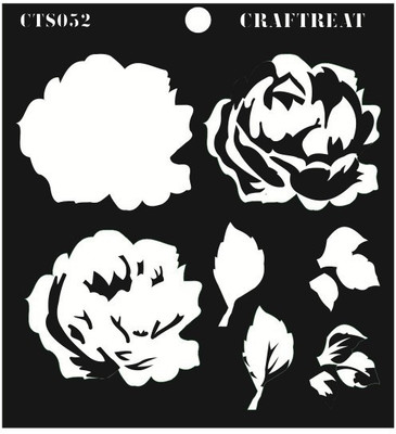 

Craftreat CTS052 Rose Layered Stencil(Pack of 1, 6*6 inch)
