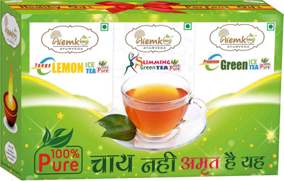 

Nemko Ayurveda Celebration Box Combo of 3 Lemon, Plain Green Tea Bags Box(150 g)