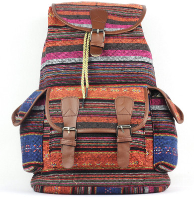

RAMPOSH Canvas Printed Backpack laptop Bag 12 L Backpack(Multicolor), Multcolor