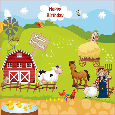 

Shop Online Cake Table - Scene Setter (Farm House) Banner(17 ft, Pack of 1)