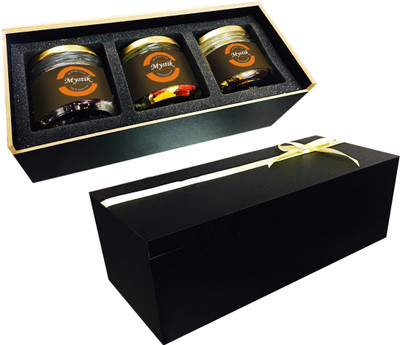 

Mystik Gourmet Collection Diwali Gift Wooden Box Brittles(512 g)