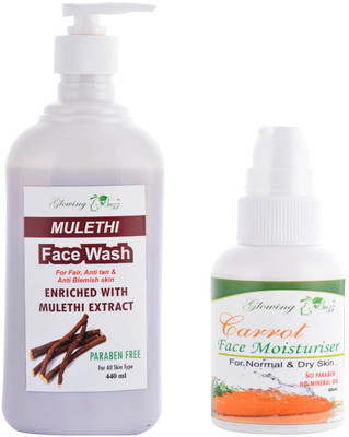 

Glowing Buzz Mulethi Face Wash and Carrot Moisturiser(Set of 1)