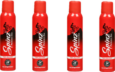 

Spinz Trailblazer Deodorant Spray - For Women(150 ml, Pack of 4)