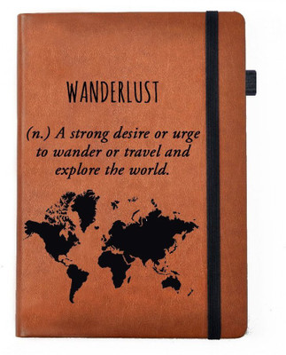 

Hamee A5 Notebook(Tan Brown PU Leather A5 Notebook with free Led Diya Multicolor Light Wanderlust, Brown, Pack of 2)
