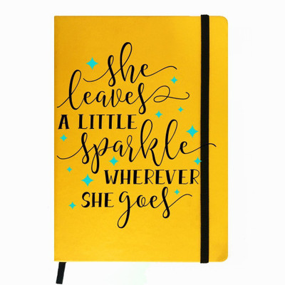 

Hamee A5 Notebook(Yellow PU Leather A5 Notebook with free Led Diya Multicolor Light She Sparkles, Yellow, Pack of 2)