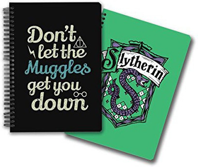 

MC SID RAZZ A5 Notebook(Official "Harry Potter" Gift Set/Birthday Gift - Combo Pack Of 2 , Muggles Notebook + Slytherin Notebook , Licensed By Warner Bros.USA, Multicolor, Pack of 2)