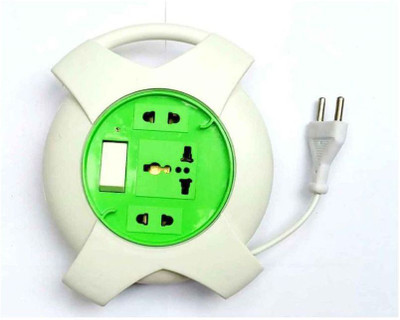 S.Blaze Multi-Colour 3 in 1 Mini Power Strip Extension cord with ON / OFF switch and indicator 3-4m lengthy wire, 2 Two Pin Socket + 1 A Three Pin Socket available at flipkart for Rs.178