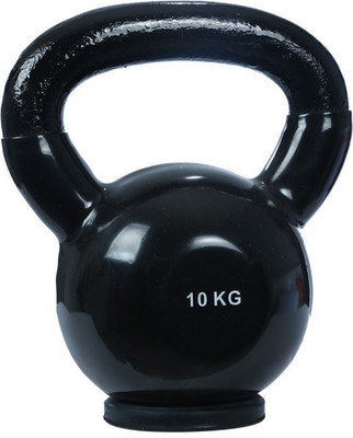 

BFitusa Vinyl Kettlebell with Rubber Base Black Kettlebell(10 kg)