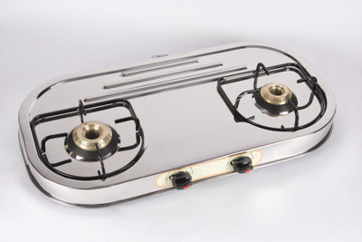 

Greenchef SS Gas Stove - Ovel Series Stainless Steel Manual Gas Stove(2 Burners)