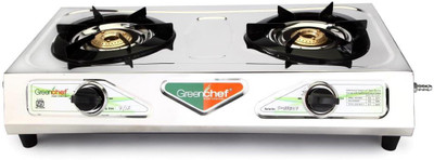 

Greenchef SS Gas Stove Stainless Steel Manual Gas Stove(2 Burners)