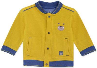 

Mini Klub Full Sleeve Solid Baby Boys Jacket, Yellow