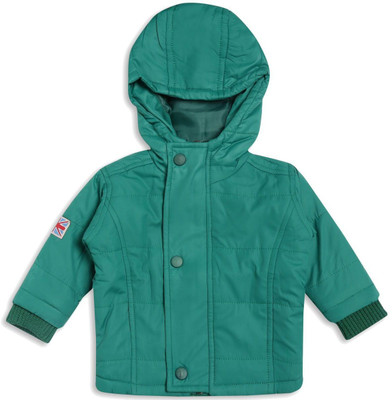 

Mini Klub Full Sleeve Solid Baby Boys Jacket, Green
