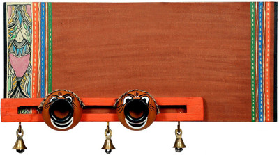 

NG Art Ventura Wooden, Terracotta Religious Name Plate(Brown, Multicolor)