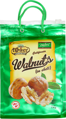 

Tower Shelled Walnuts (Akhrot Sabut) 1 kg Pack of 1 Grade - Big Size(1 kg, Pouch)