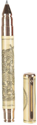 

Maa Bhagwati Steel Body Pen With Engraved Lord Ganesha Print Hand-crafted Ball Pen