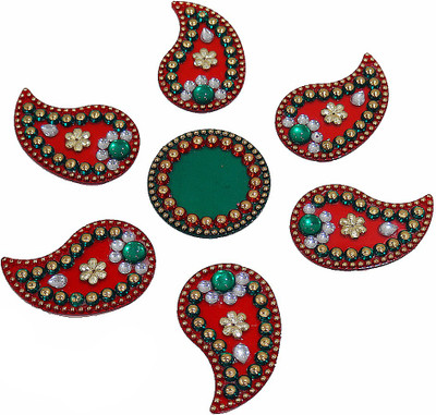 

Muren Instant, Portable & Reusable Red - Green Rangoli Rangoli Stencil