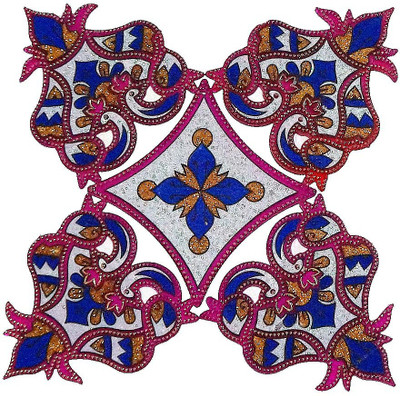 

Muren Instant, Portable & Reusable Pink Slim Rangoli Rangoli Stencil