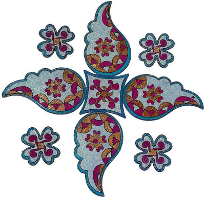 

Muren Instant, Portable & Reusable Pink & Blue Slim Rangoli Rangoli Stencil