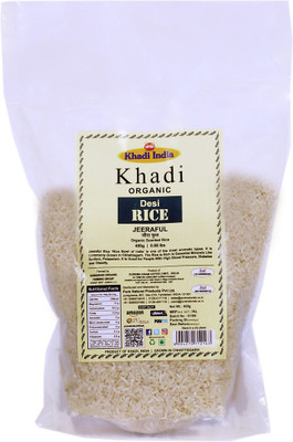 Khadi Food Khadi Organic Unpolished Jeeraful Rice 400 GM Forbidden Rice (Small Grain)(400 g)