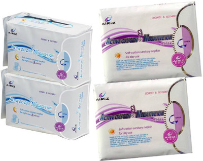 

Tiens Airiz Day use 2 & Night Use 2 (Pack of 4)(Pieces 36) Sanitary Pad(Pack of 36)