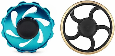 

SANJARY SUPERIOR QUALITY SET OF 2 METAL SPINNER BLUE AND BROWN WHEEL(Multicolor)